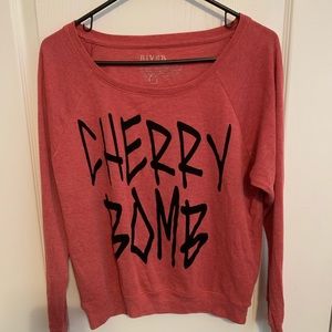 RIVER ISLAND cherry bomb pullover in LARGE